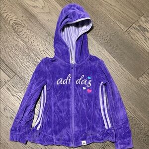 Adidas Purple Velour Hoodie